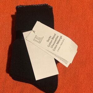 NWT H&M Pack of 5 Black Socks